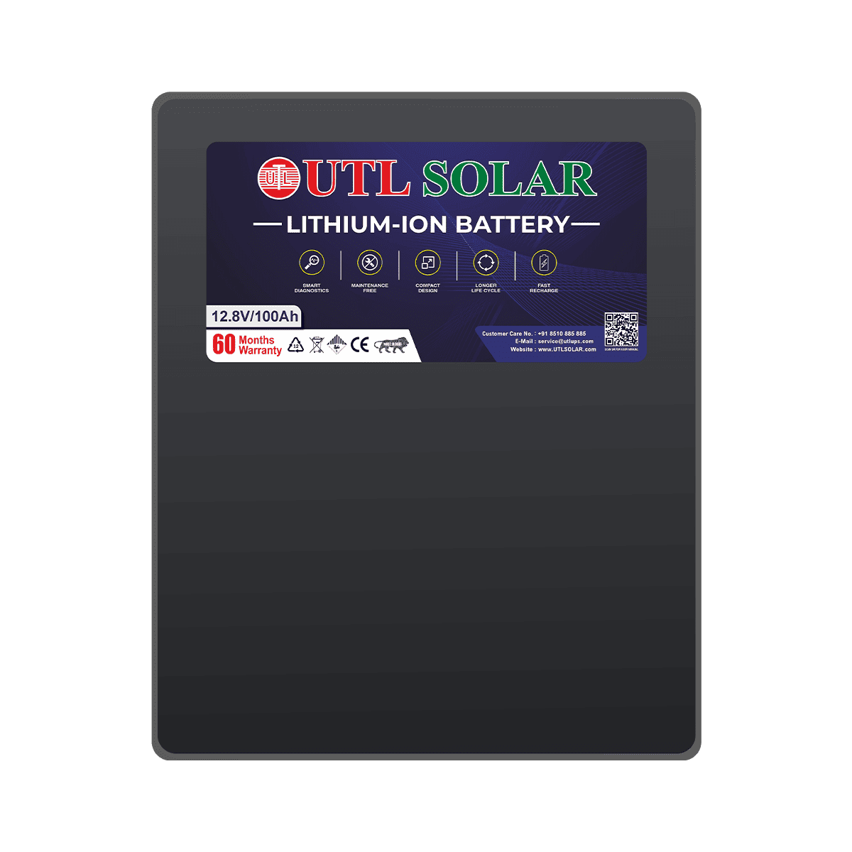 UTL 12.8V/100AH Wall-mountable Lithium-ion Inverter Battery